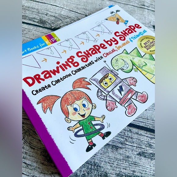 NWT. Drawing Shape by Shape Guide book for kids. Learn how to draw with shapes - Picture 1 of 14